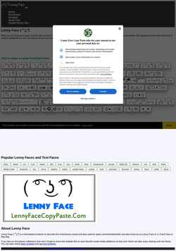 Captura de pantalla www.lennyfacecopypaste.com