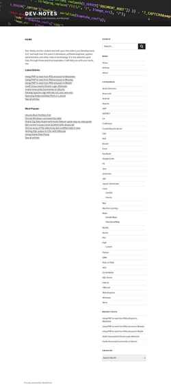 Στιγμιότυπο οθόνης www.dev-notes.com