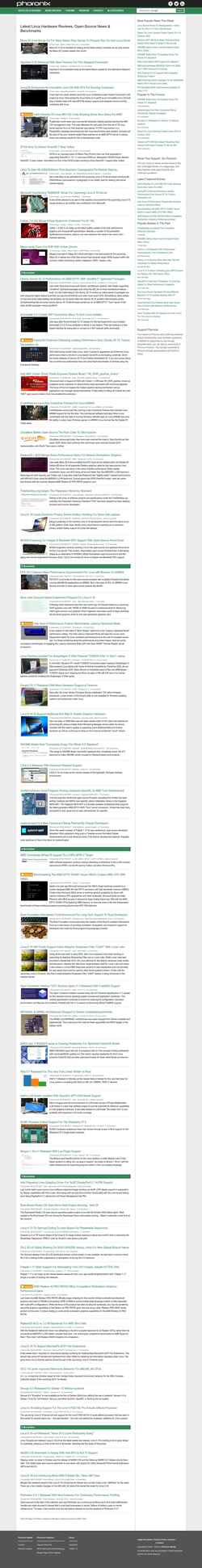 Снимак екрана www.phoronix.com