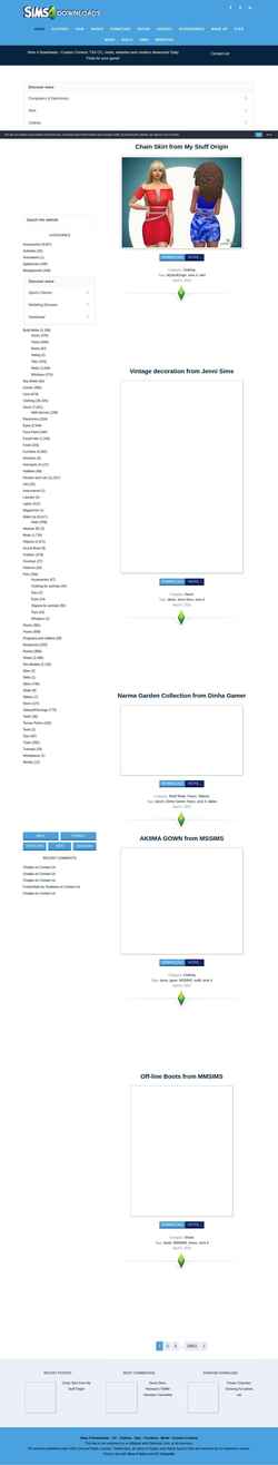 Captura de pantalla sims4downloads.net