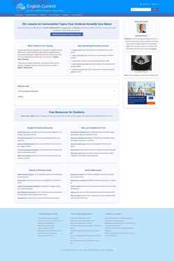Снимак екрана www.englishcurrent.com
