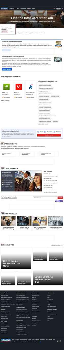 Captura de pantalla careers.usnews.com