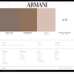 Ekran görüntüsü www.armani.com