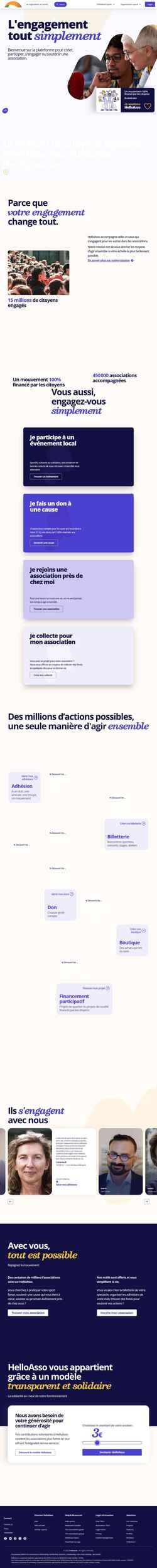 Zrzut ekranu www.helloasso.com