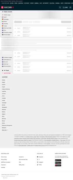 Captura de pantalla www.soccer24.com