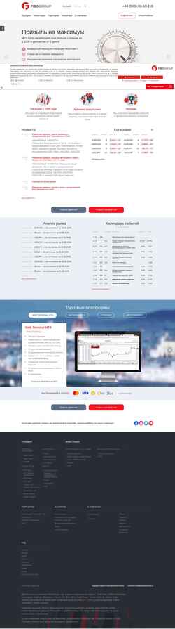 Snímek obrazovky www.fiboforex.org