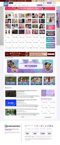Zrzut ekranu www.thesimsresource.com