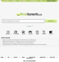 Captura de pantalla www.limetorrents.fun