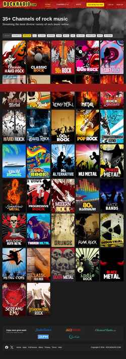 Captura de pantalla www.rockradio.com