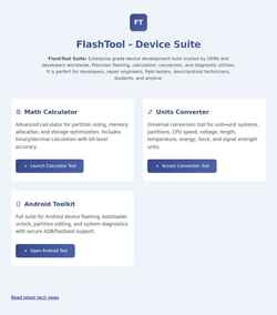Screenshot www.flashtool.org