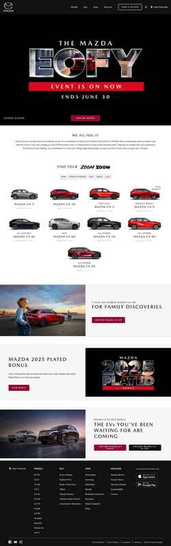 Snímek obrazovky www.mazda.com.au