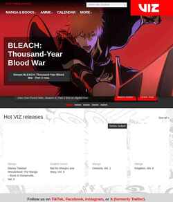 Screenshot www.viz.com