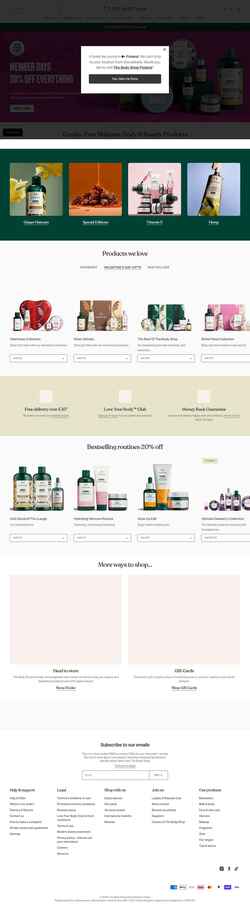 Screenshot www.thebodyshop.com