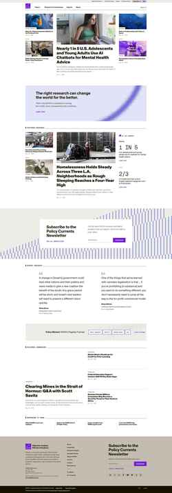 Снимак екрана www.rand.org