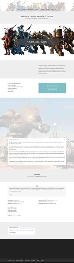 Képernyőkép www.demigodthegame.com