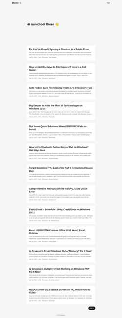 Снимак екрана minictool.pages.dev