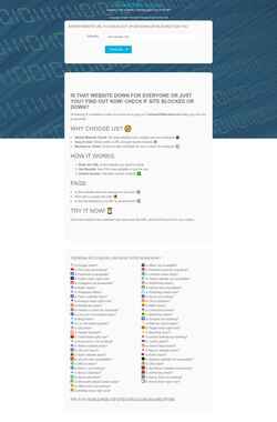 Schermata isdownorblocked.com