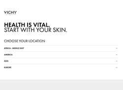 Zrzut ekranu www.vichy.com