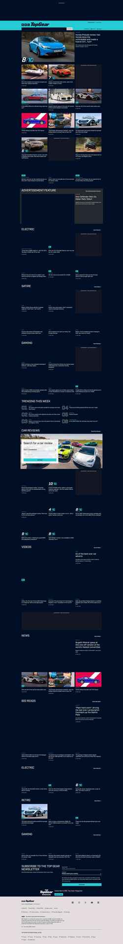 Screenshot www.topgear.com