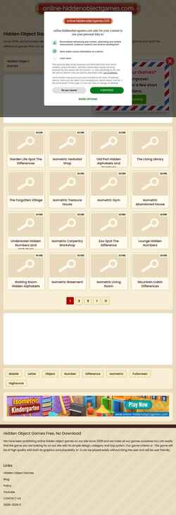 Снимак екрана www.online-hiddenobjectgames.com