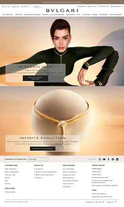 Snímka obrazovky www.bulgari.com