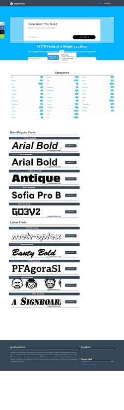 Skærmbillede legionfonts.com