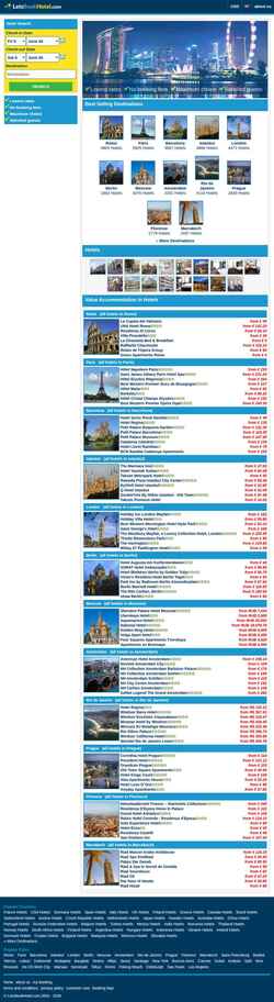 Снимак екрана www.letsbookhotel.com