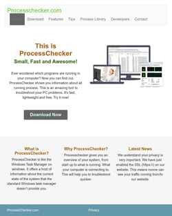 Ekrānuzņēmums www.processchecker.com