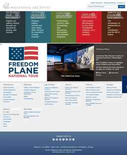 Skærmbillede www.archives.gov