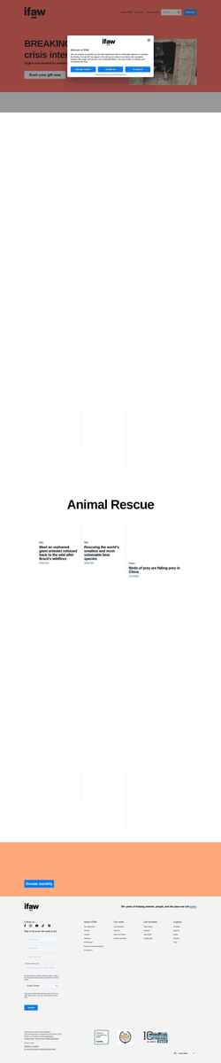 Captură de ecran www.ifaw.org