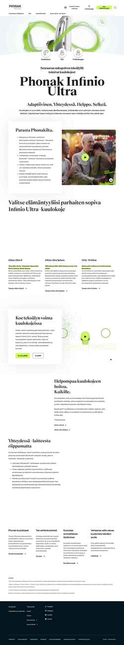 Snímek obrazovky www.phonak.com