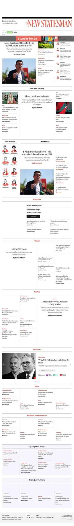 Captura de pantalla www.newstatesman.com
