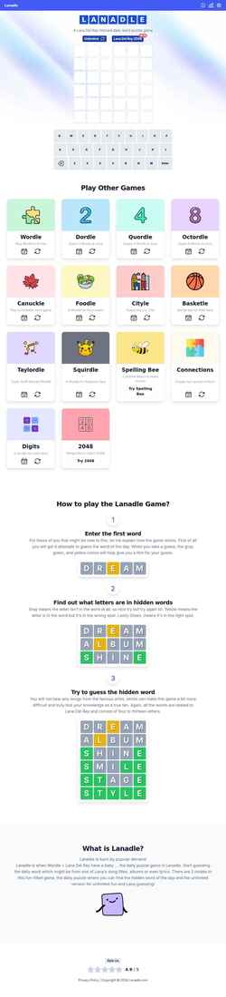 Screenshot lanadle.com