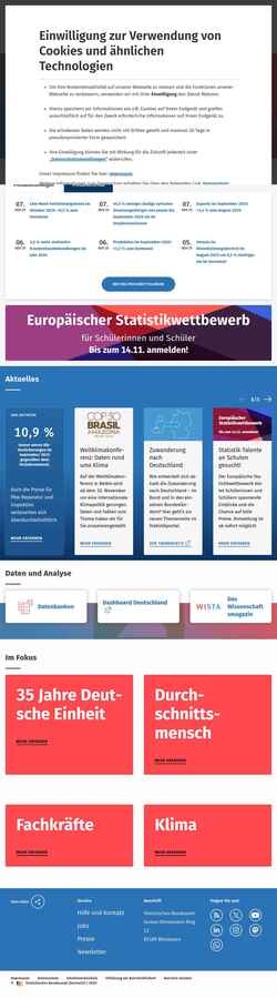 Zrzut ekranu www.destatis.de