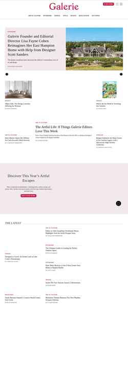 Screenshot galeriemagazine.com
