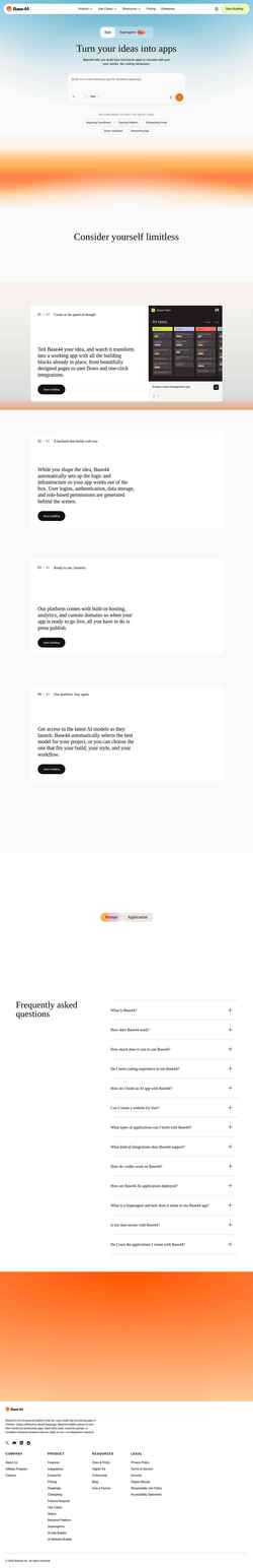 Ekraanipilt base44.com