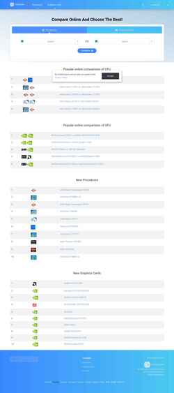 Snímek obrazovky cpusdata.com
