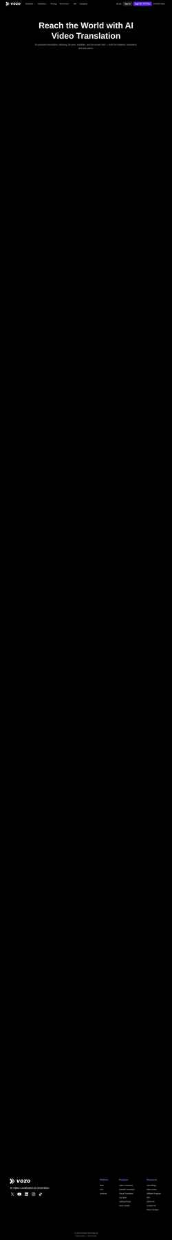 Schermata www.vozo.ai