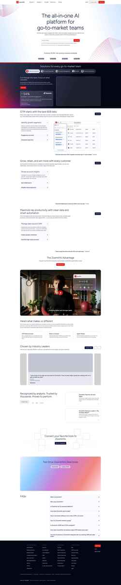 Скриншот www.zoominfo.com