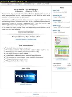 Zrzut ekranu www.proxyswitcher.com