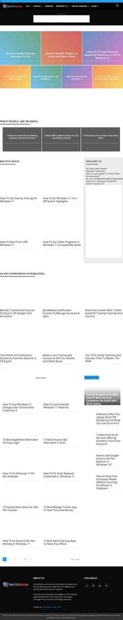Screenshot www.technorms.com