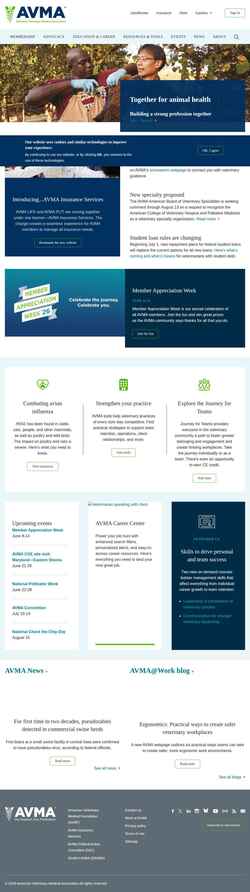 Screenshot www.avma.org