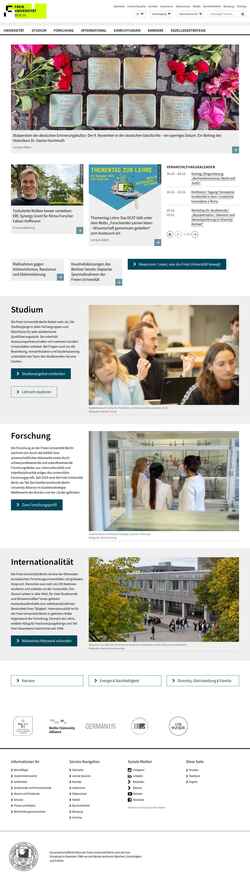 Screenshot www.fu-berlin.de