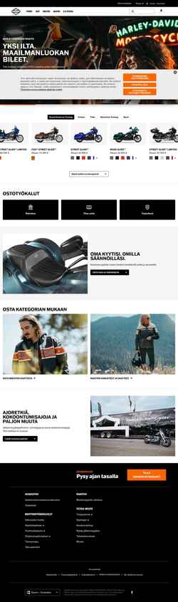 Screenshot www.harley-davidson.com