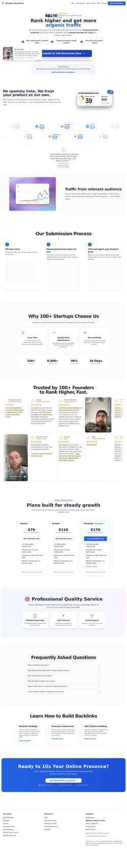 Screenshot www.effortlessbacklinks.com