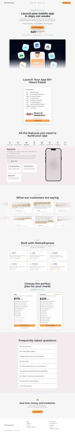 Screenshot www.native.express