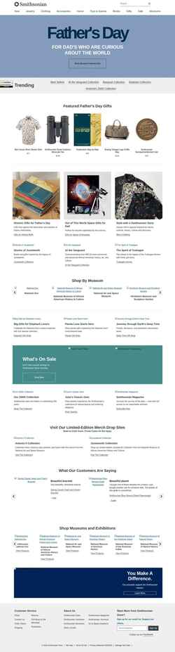 Снимак екрана www.smithsonianstore.com