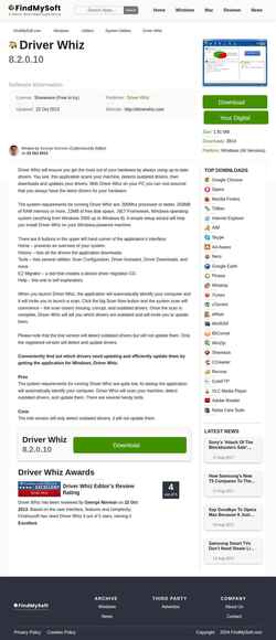 Captura de pantalla driver-whiz.findmysoft.com