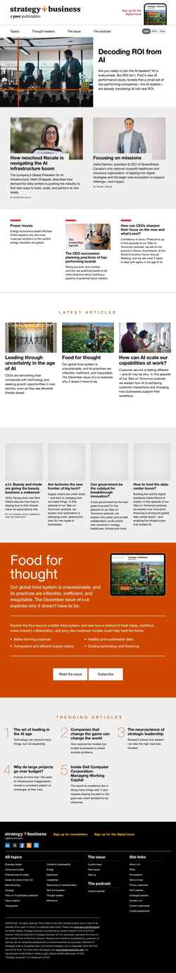Screenshot www.strategy-business.com