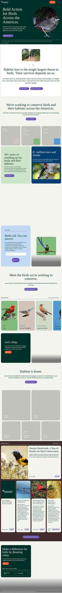 Captura de pantalla abcbirds.org